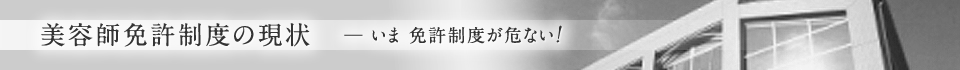 美容師免許制度の現状―いま免許制度が危ない！